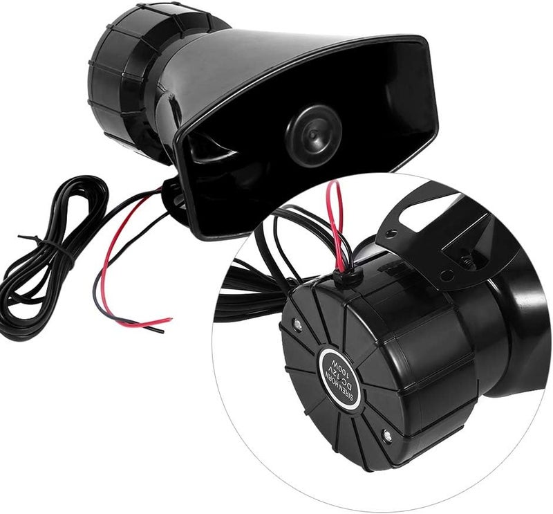 EVGATSAUTO Horn Siren, 12V Horn Siren 7 Sounds Horn with Mic PA Speaker System for Car Boat Van Truck - Image 2